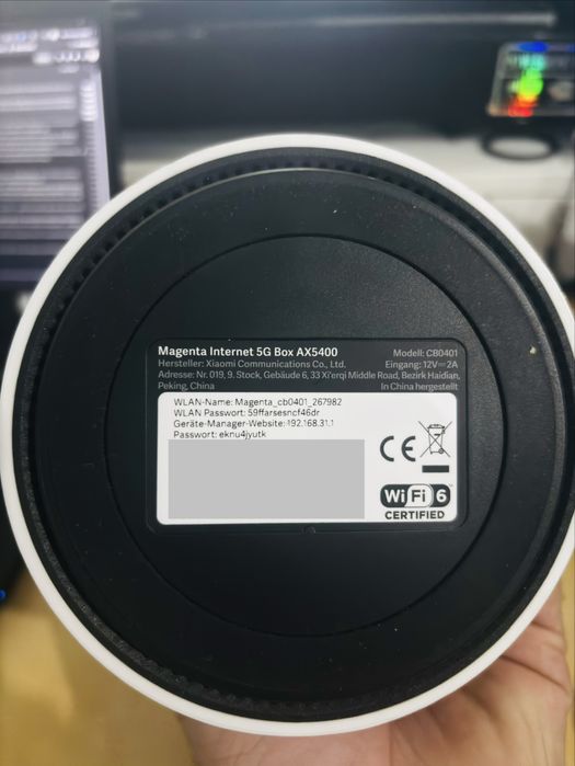 Xiaomi 5G Wi-Fi 6 AX5400 Router SIM