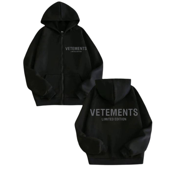 Зип-Худи Vetements Logo унисекс  Ветементс Ветмо кофта толстовка лонг