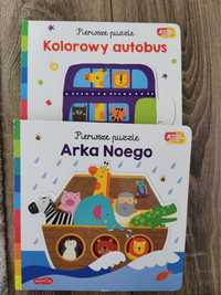 Książka moje pierwsze puzzle "Arka Noego" i "Kolorowy autobus"