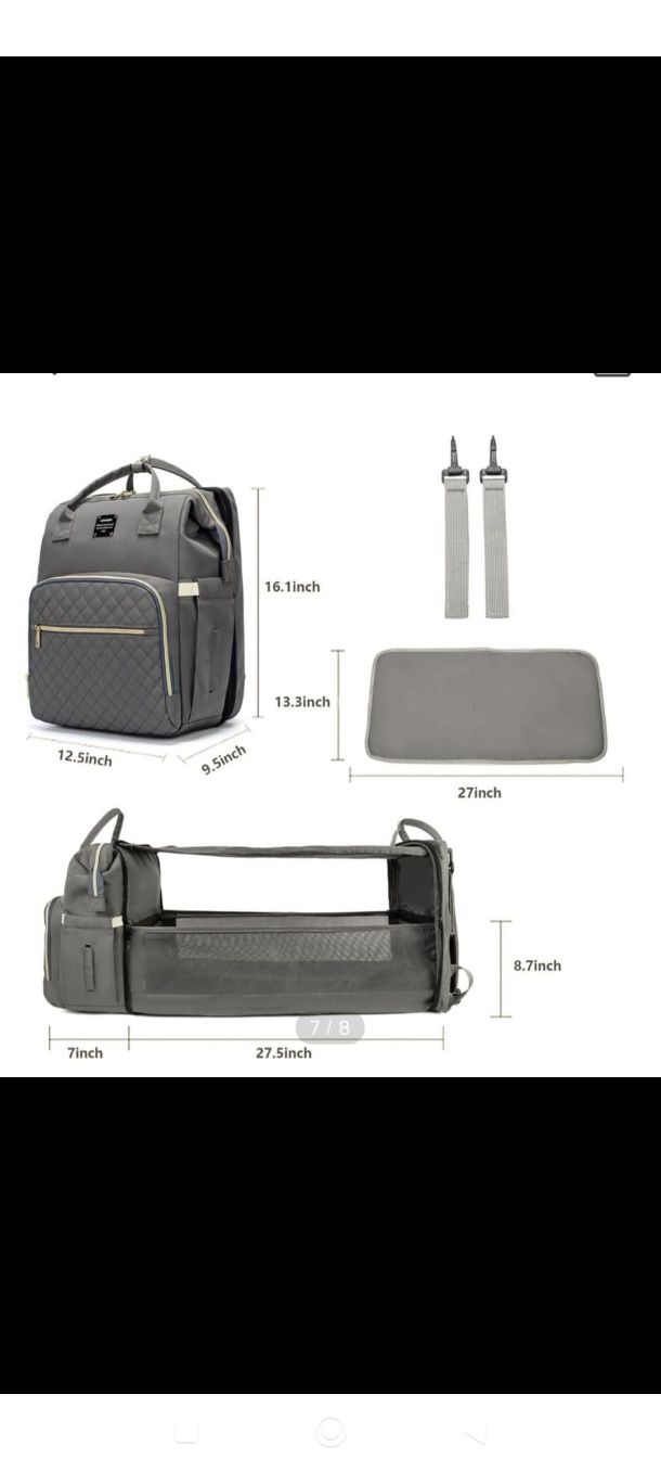 Mochila maternidade com cama