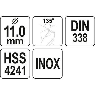 Wiertło Do Metalu Inox 11Mm Hss Premium Yato