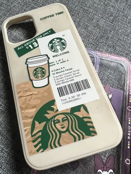 Zestaw 2 etui case pokrowiec iPhone 12/12 pro starbucks daisy coffee