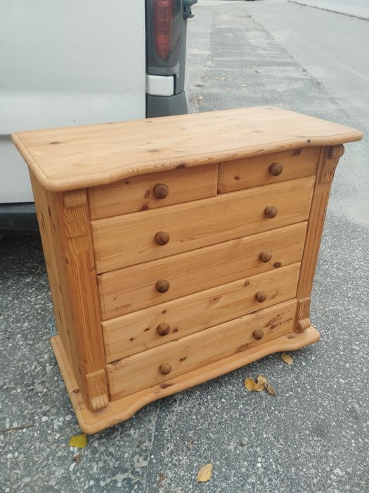 Komoda drewniana sosnowa komoda szuflady sosnowa drewniana