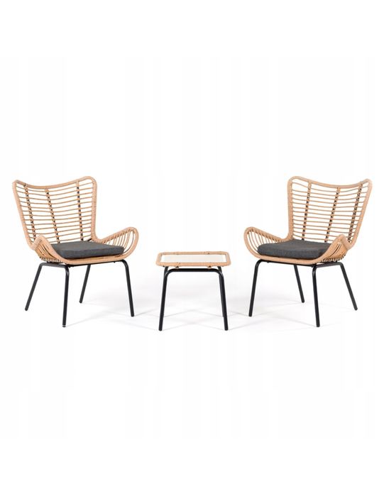 Nowy Zestaw mebli ogrodowy, na balkon 2x krzesło + stolik dallas meven