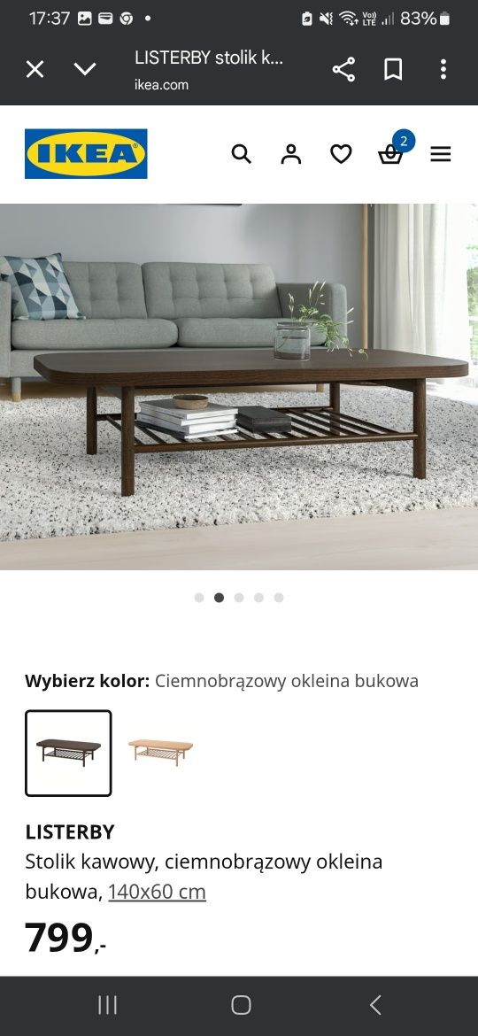 Sprzedam ławę, stolik kawowy, jak nowy Ikea