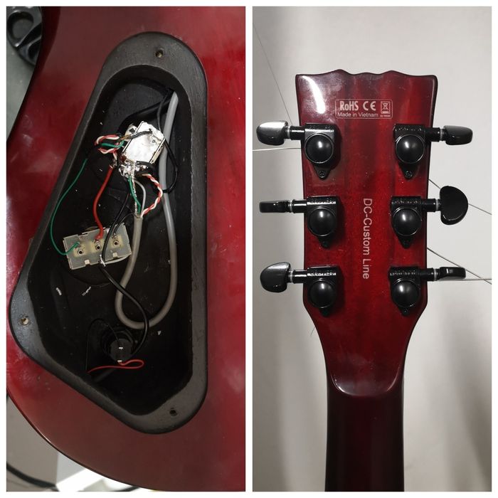 Harley Benton DC Custom Line, Blackstar ht1r branco