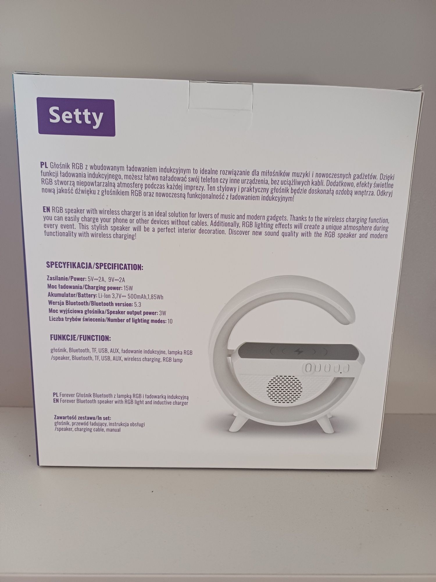 Głośnik i ładowarka indukcyjna bluetooth biedronka