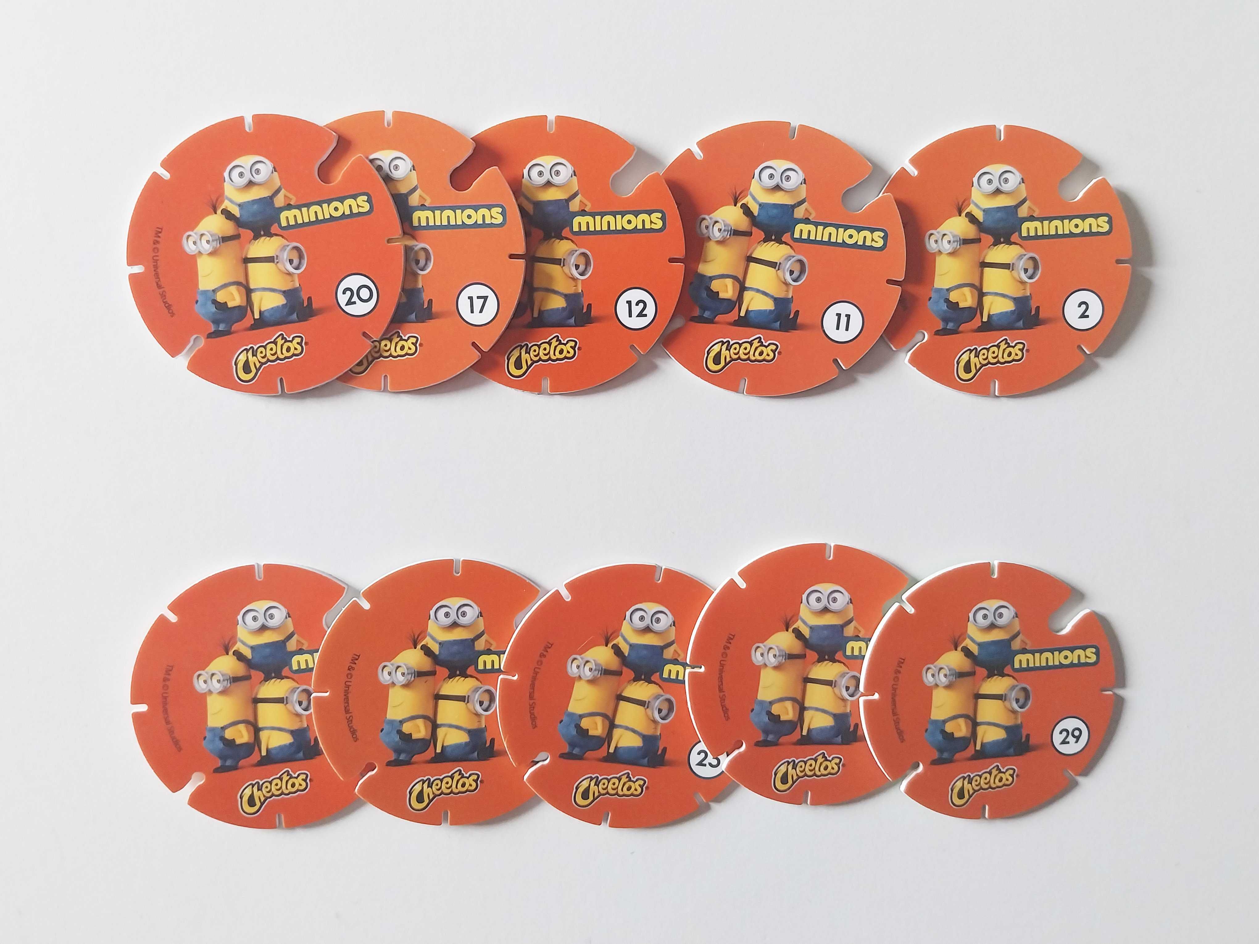 10 tazos MINIONS | lote Cheetos