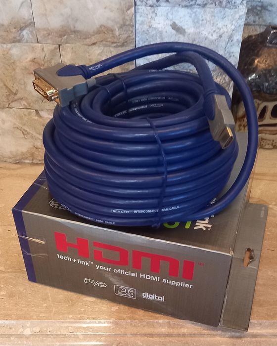 Продам кабель HDMI–DVI Techlink™ 15 м — новый, качественный