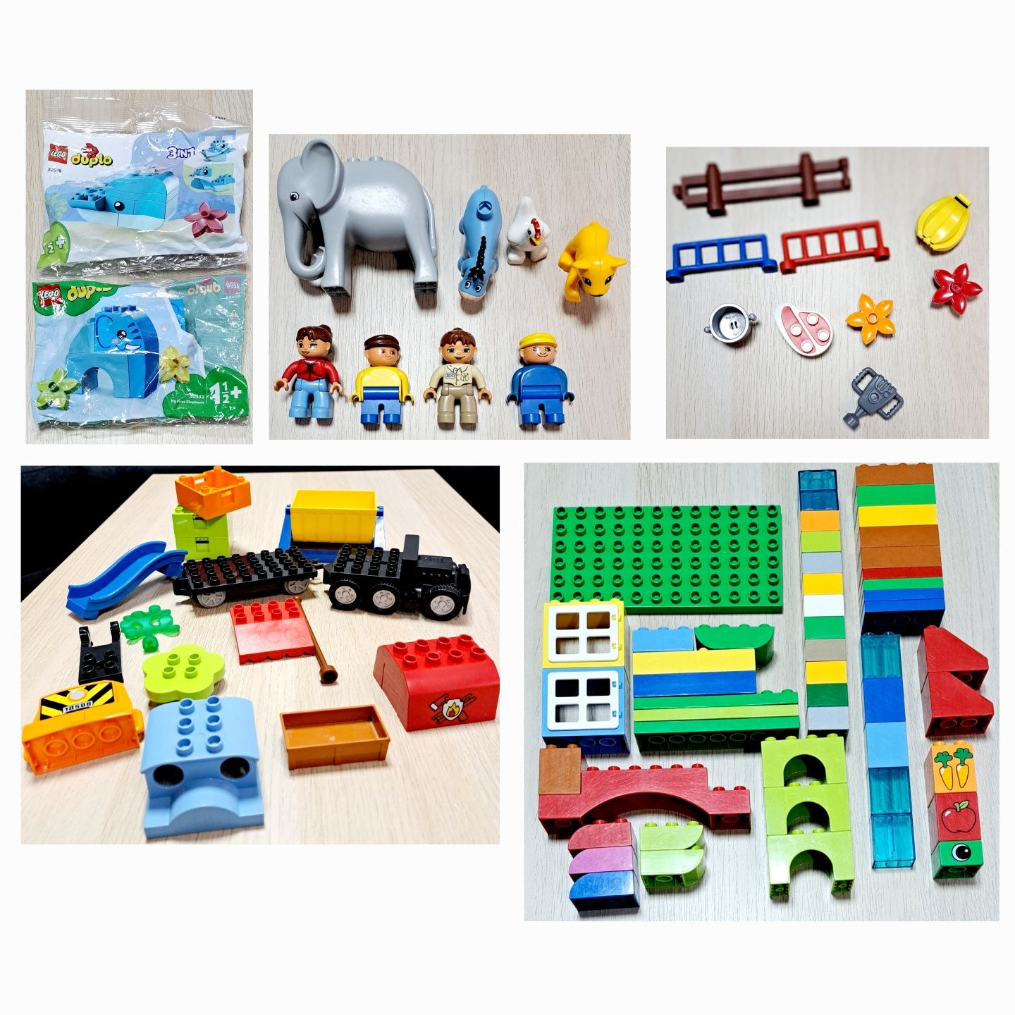 Klocki lego duplo, figurki zestaw