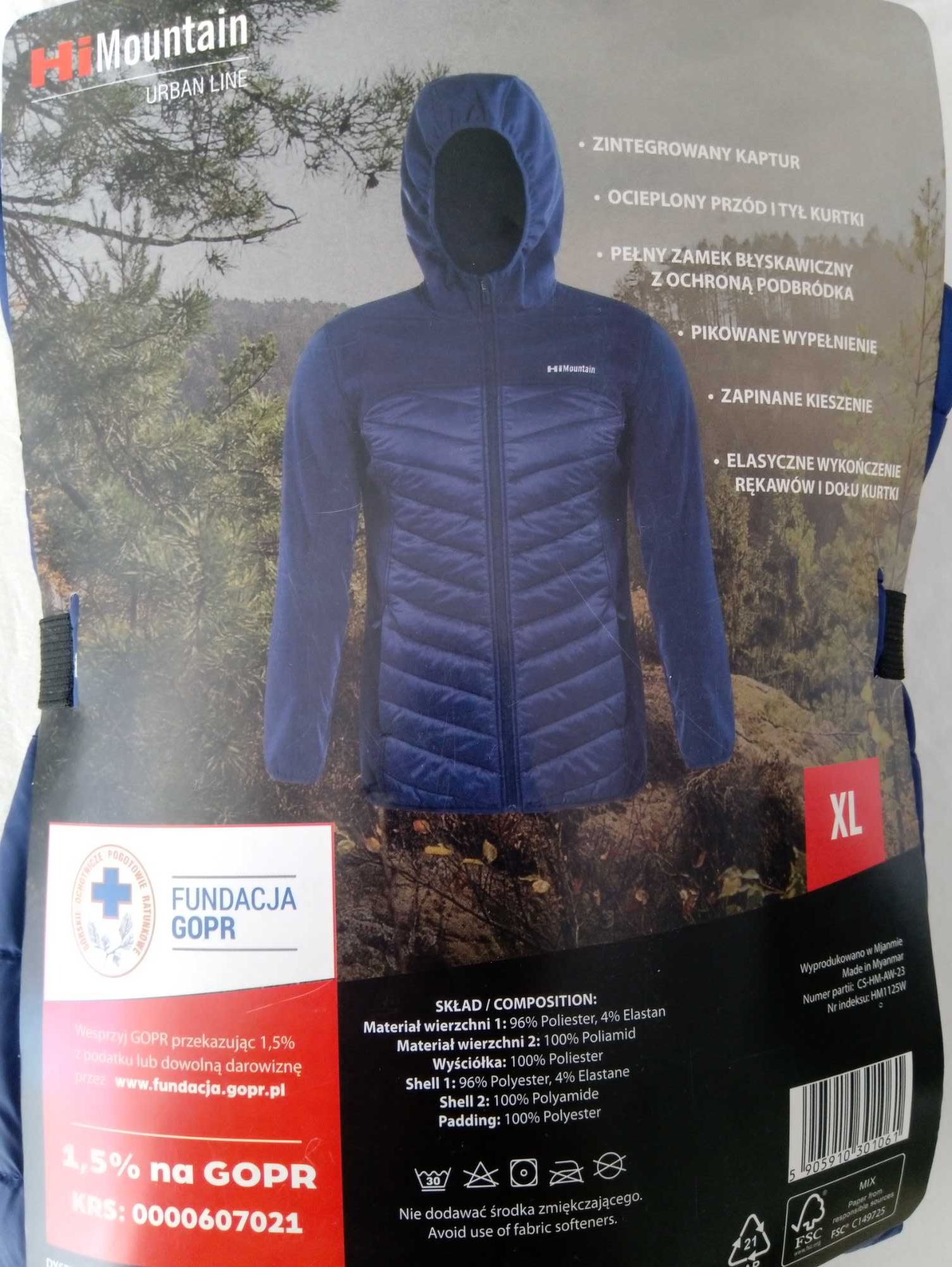 damska niebieska kurtka hybrydowa HiMountain roz. XL