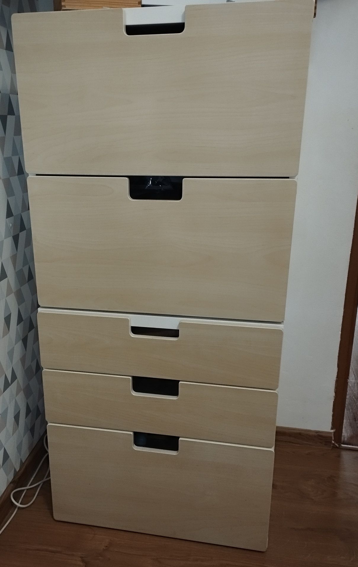 Szafki smastad/stuva Ikea - biały/brzoza