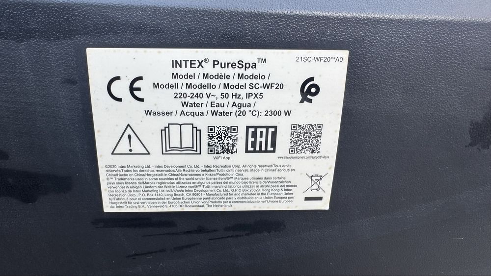 Motor jacuzi intex