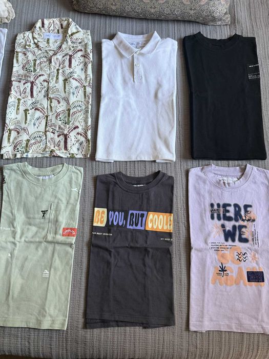 Paka 10 szt. różnych koszulek Zara r. 120/122