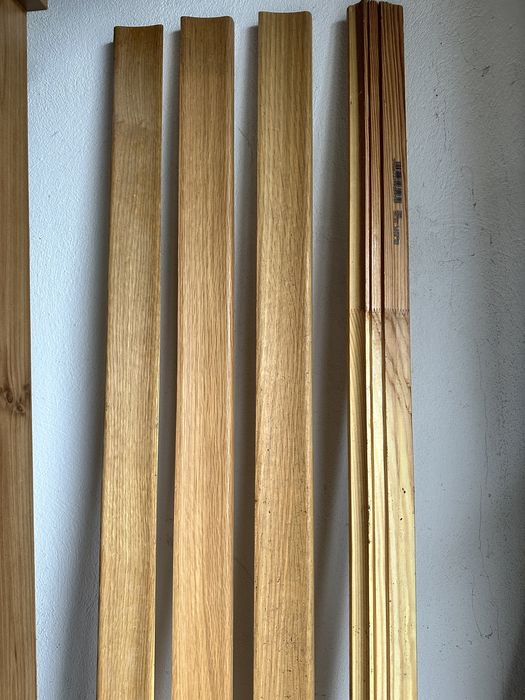 4x LISTWA przypodłogowa DREWNIANA 195 cm nowa lite drewno