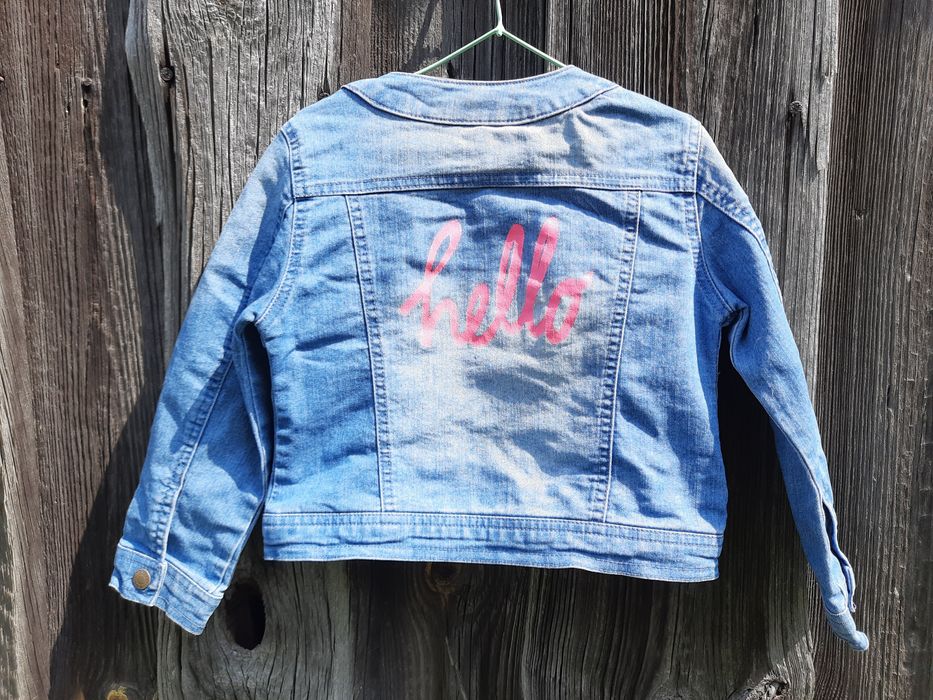 Kurtka katana Coccodrillo 110 jeans jeansowa dla dziewczynki