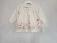 Tunika dla dziewczynki 6-9 miesięcy,  bluzka z długim rękawem