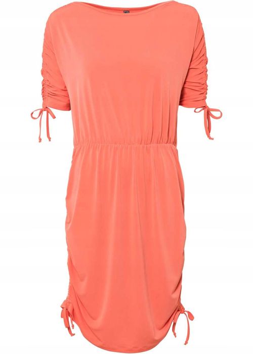 B.P.C sukienka marszczona neonowa 32/34.