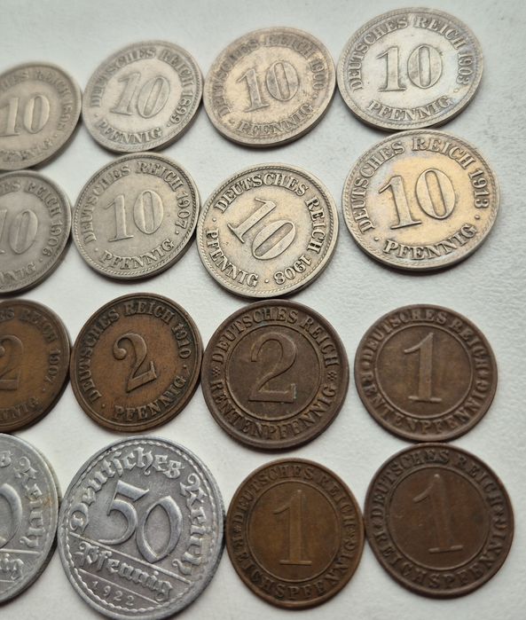 Пфенінги Веймар Рейх 1891 - 1935 рр. Без повторів 20 монет
