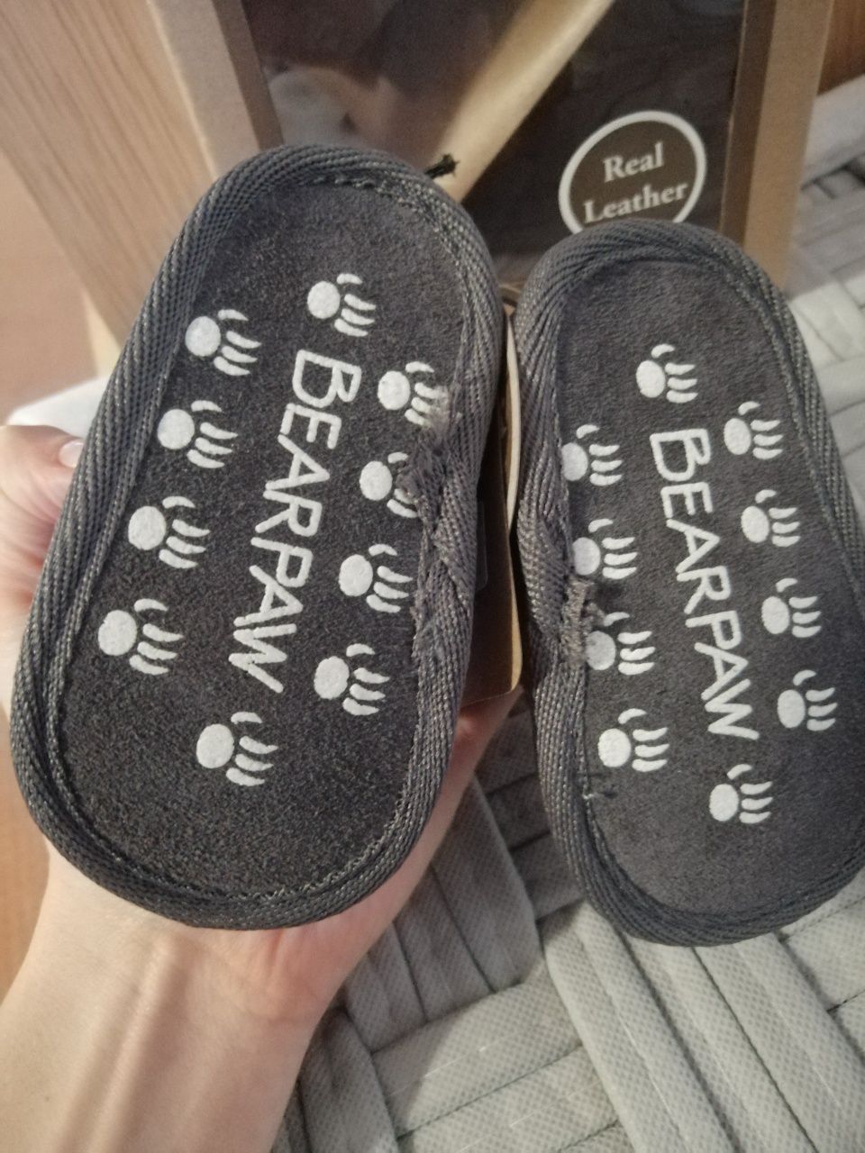 Bearpaw buciki niemowlęce 0-6m skórzane kożuszek