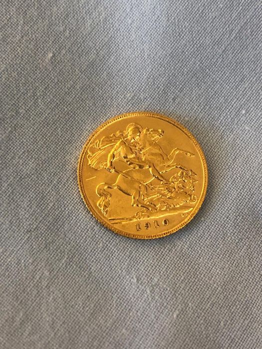 Meia Libra Rei Eduardo VII - OURO