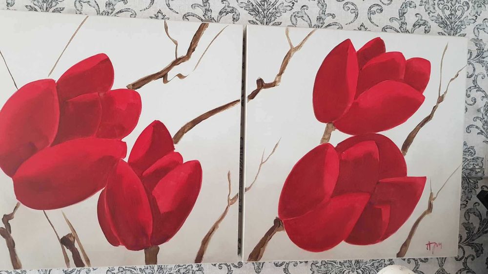 Quadro sala rosas