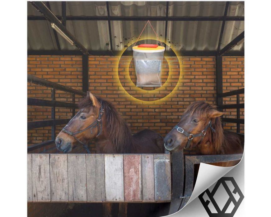 2x Pułapka Łapka Worek na Muchy Owady Komary do Stajni Obory Garażu