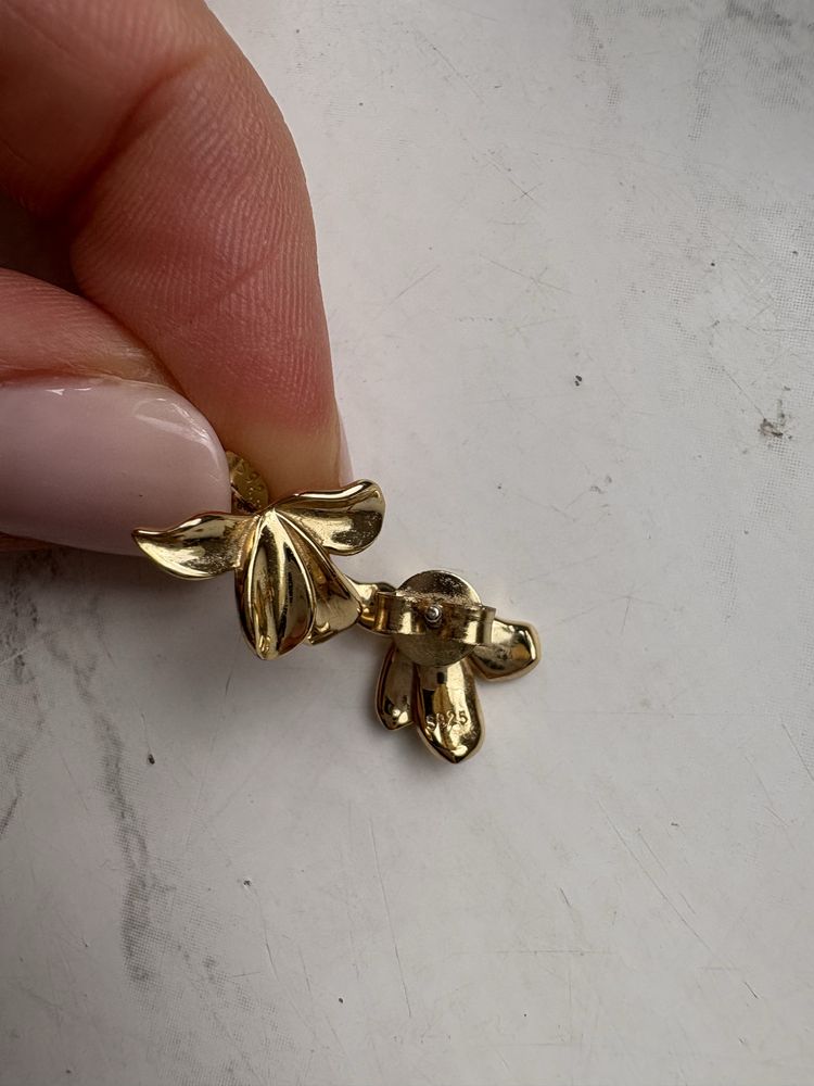 Pozłacane kolczyki Alicja Maria Jewelery Flakes płatki listki