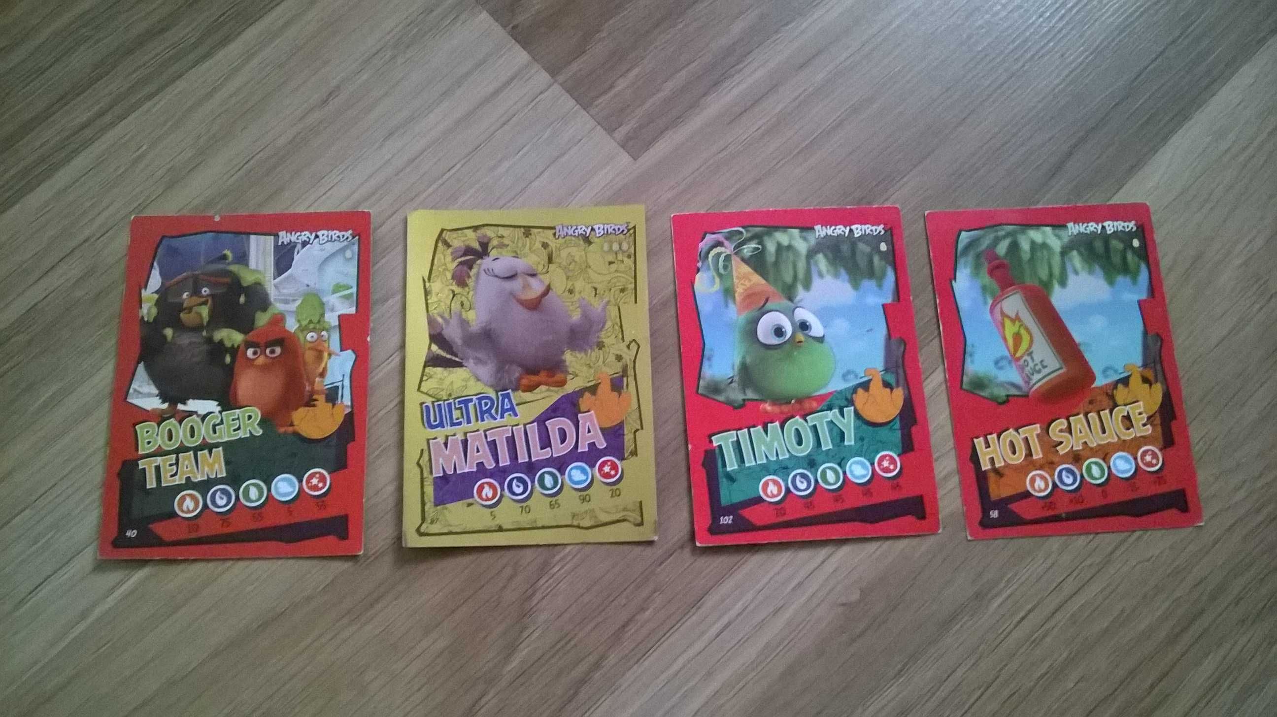 Angry Birds karty kolekcjonerskie (4 sztuki)