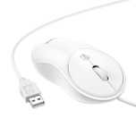HOCO mysz komputerowa przewodowa USB A GM13 1,5 m biała