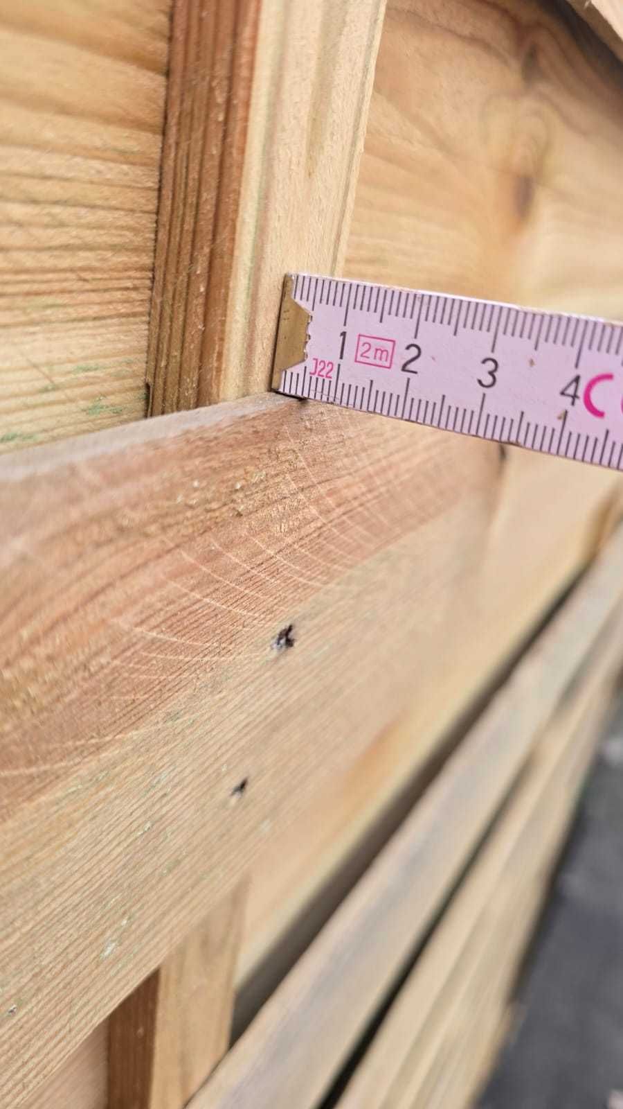 PŁOT LAMELOWY 180x180x3cm ażur, z kratką u góry