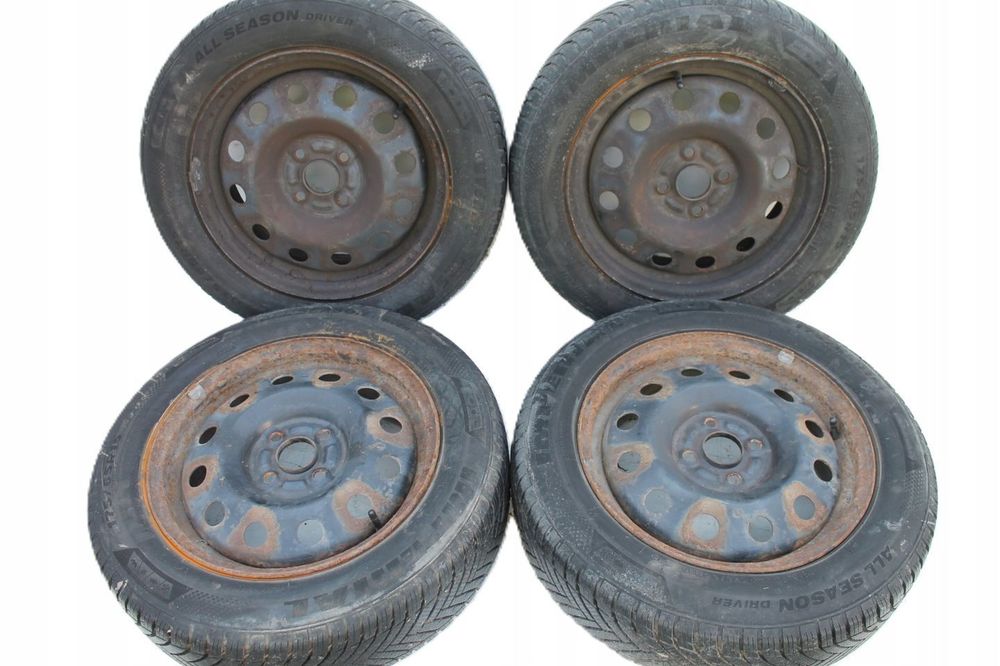 SUZUKI SWIFT MK6 FELGI STALOWE OPONY CAŁOROCZNE KOMPLET 15 4X100 ET45