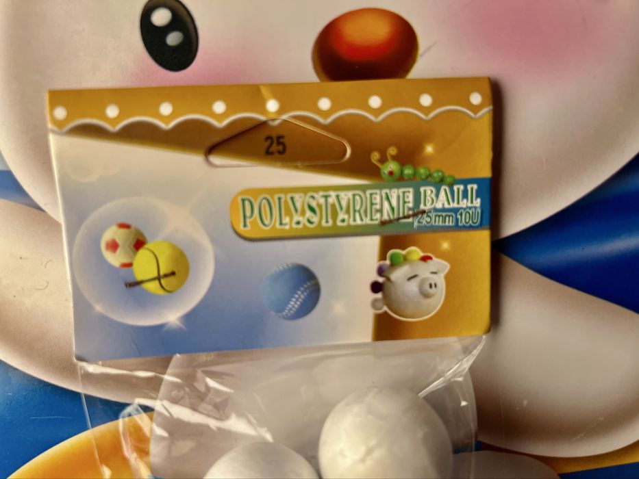 Bolas de poliestreno 25 mm brancas