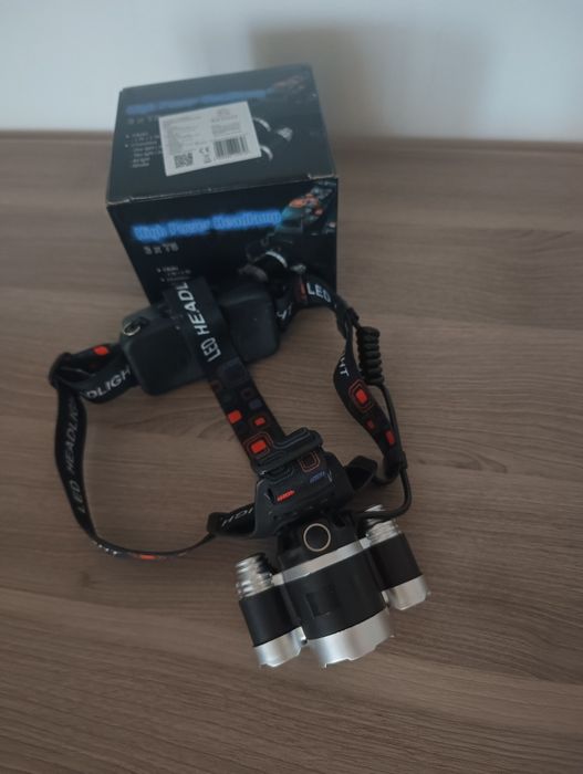 Latarka czołowa, na głowę, led, czołówka, mocna