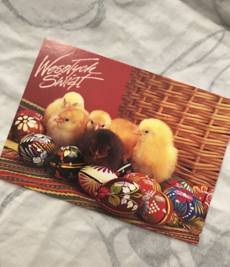 Pocztówka świąteczna vintage Wielkanoc