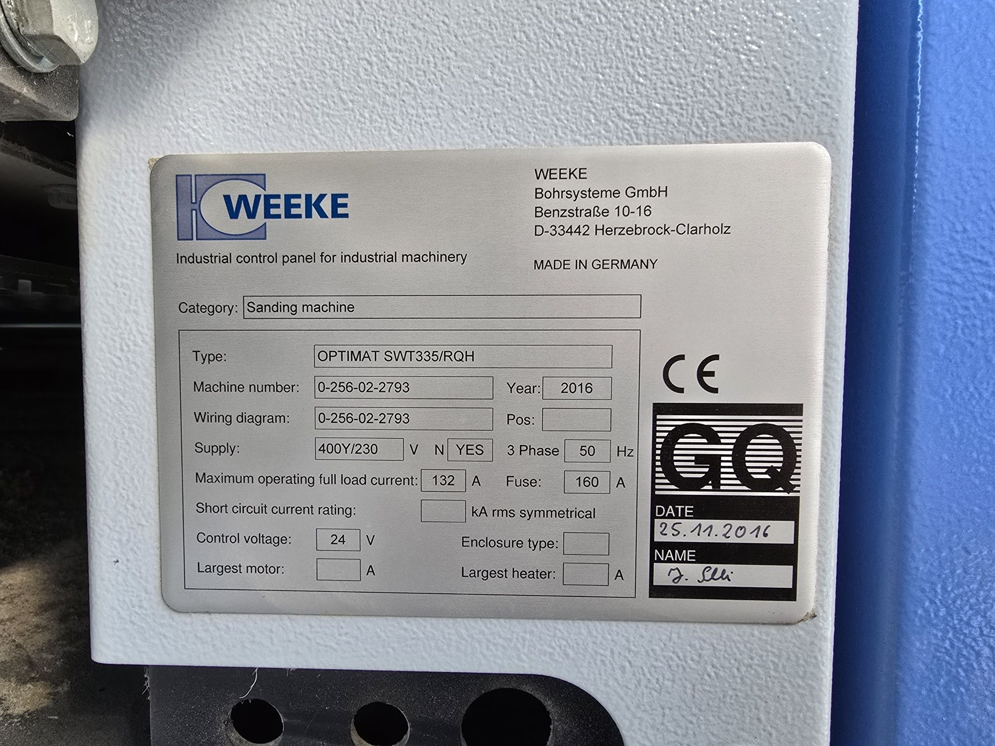 Homag Butfering szlifierka szerokotaśmowa SWT 335 Optimat