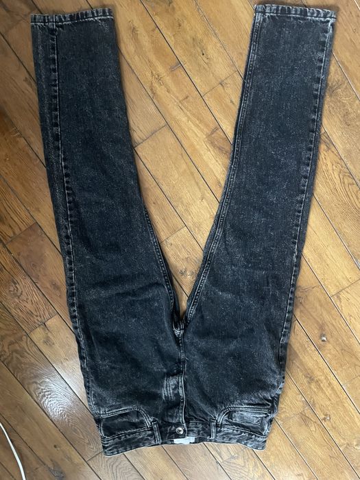 Jeansy czarne regular straight reserved S