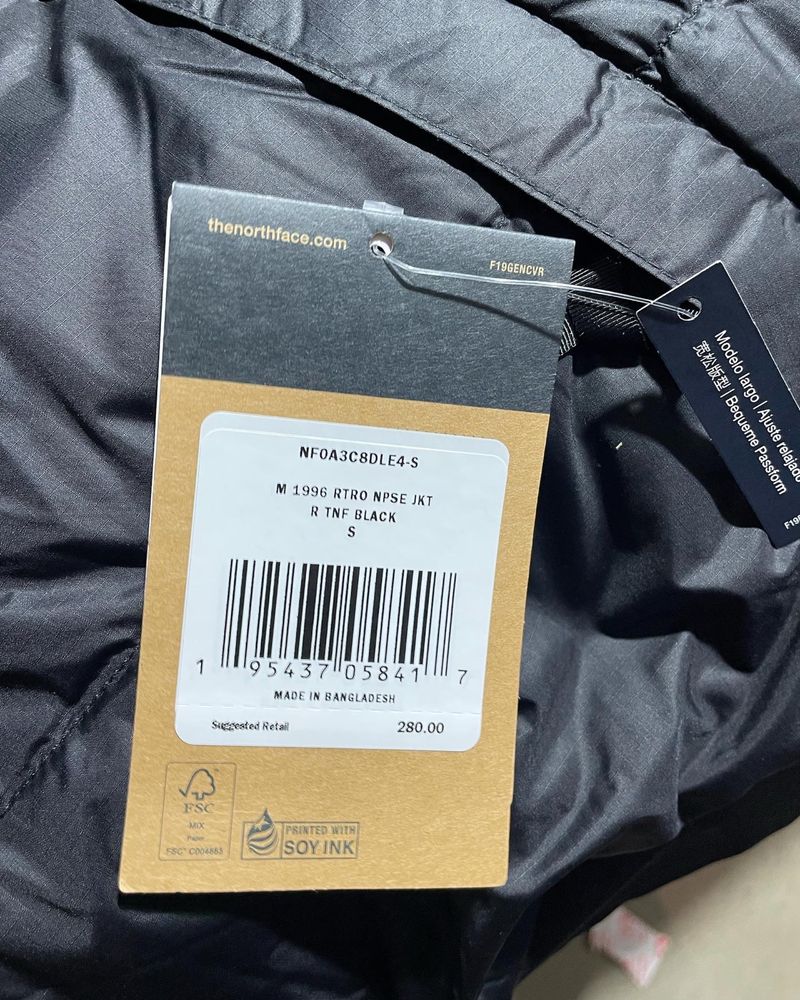 Пуховик The North Face 700 1996 Retro Nuptse оригинал 700 гусь