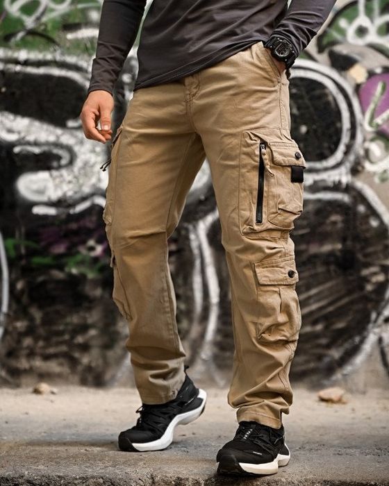 Осінь міські чоловічі карго штани jeans coyot / карго койот штани