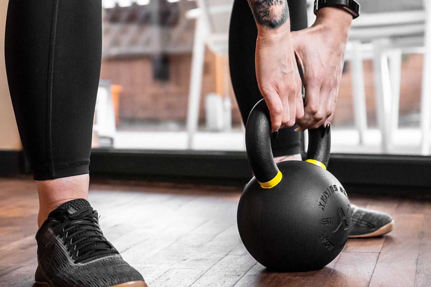 Odważnik kettlebell ogumowane Xenios USA 20 kg