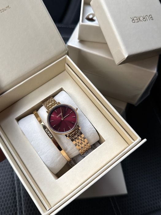 Годинник Burker Ruby Petite Gold Burgundy