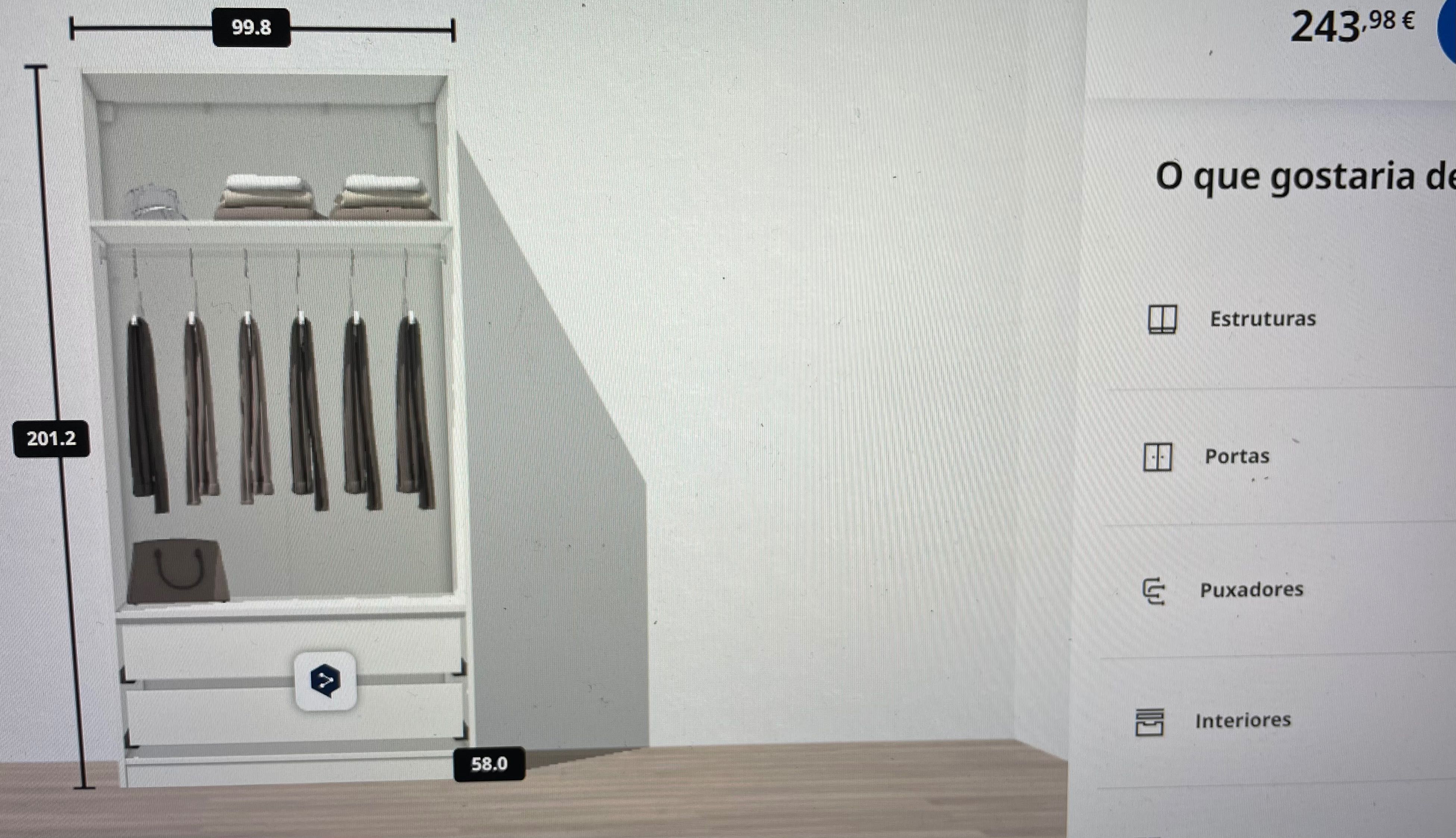 Modulo roupeiro PAX ikea branco