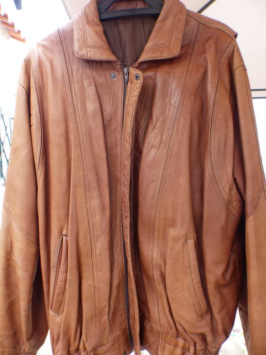 Blazers de cabedal e Lã