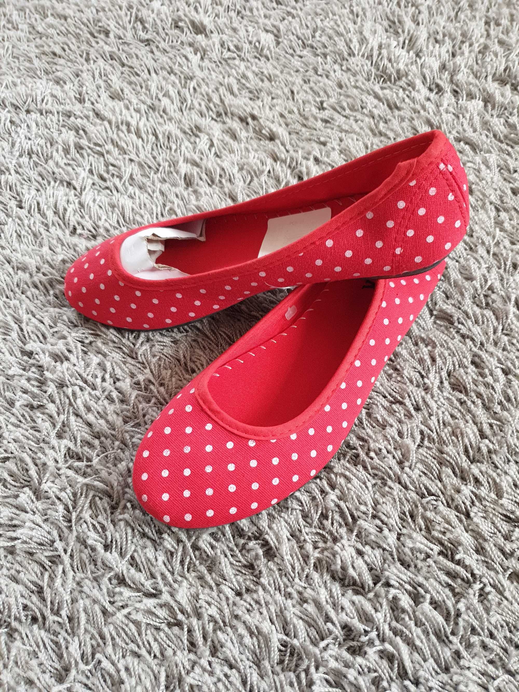 Nowe buty baleriny 36 37 38 balerinki baletki pantofelki materiałowe