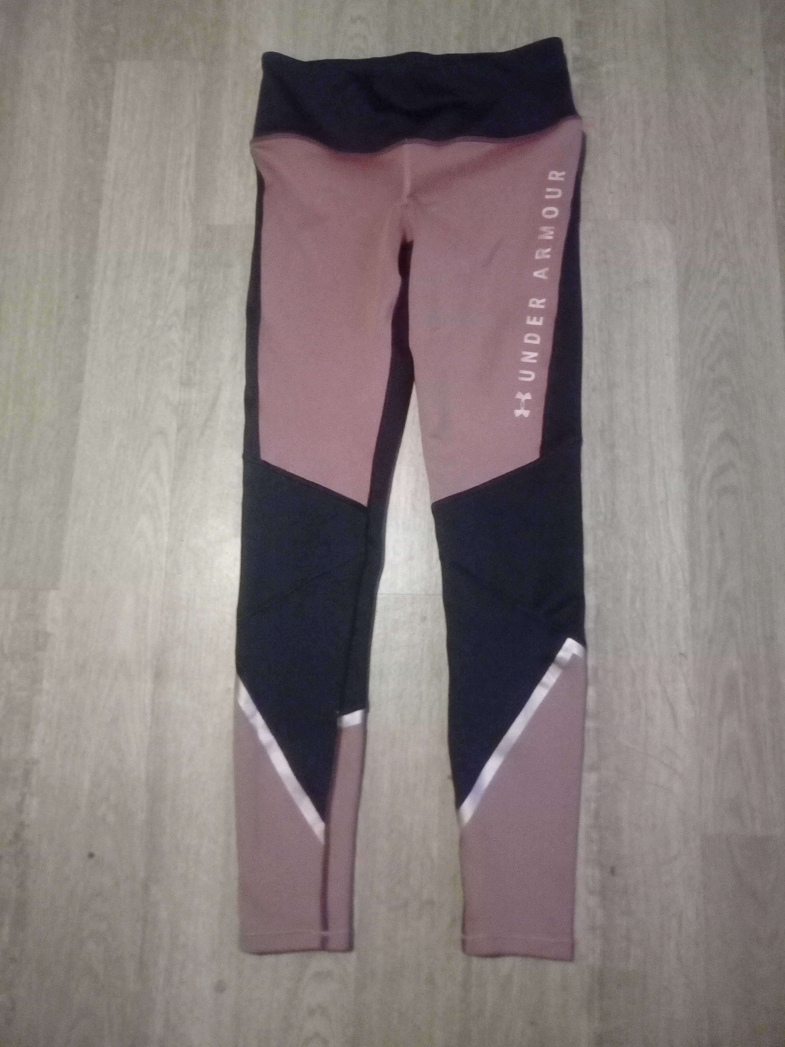 Legginsy Czarno Różowe Damskie firmy Under Armour COLDGEAR