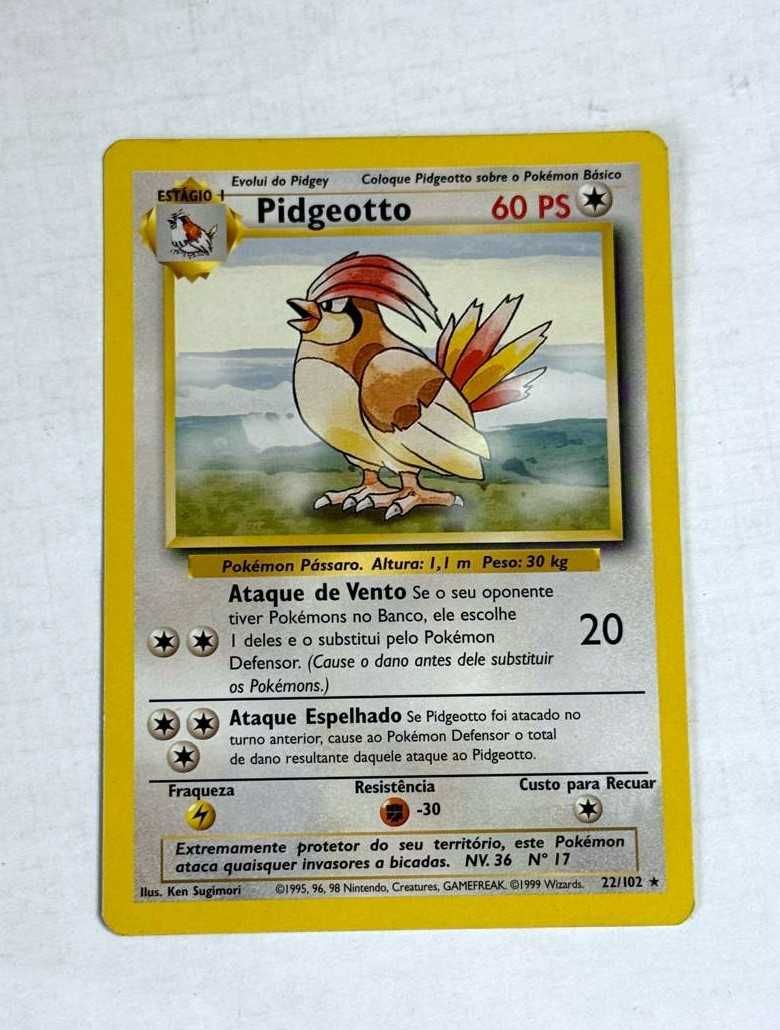 Pidgeotto 22/102 Rara Base Set - Carta Original Pokémon TCG