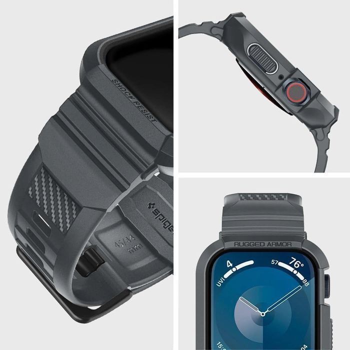 Pasek Etui Spigen Rugged Armor Pro do Apple Watch 44/45mm - Szary