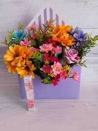 Flower box koperta dzień Matki prezent