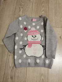 Sweter świąteczny 104 3-4 lata dla dziewczynki sweterek święta