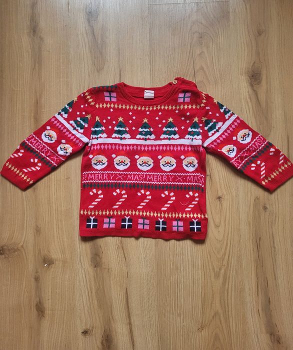 Sweter świąteczny rozmiar 86 H&M